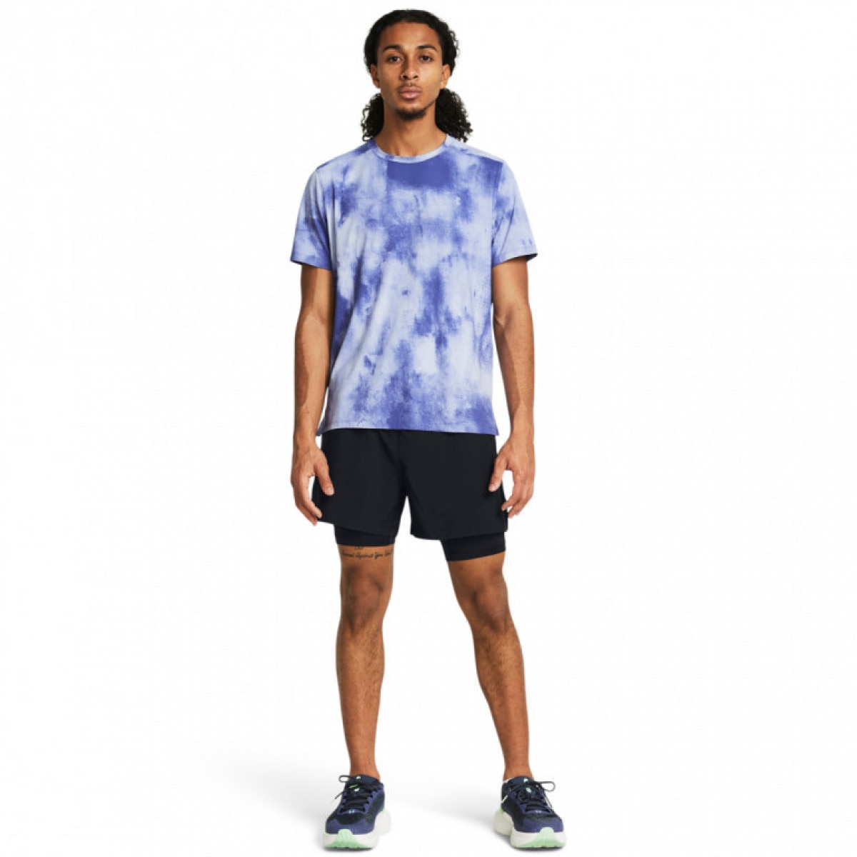 Męskie spodenki do biegania Under Armour UA Launch 5\'\' 2-in-1 Short - czarne