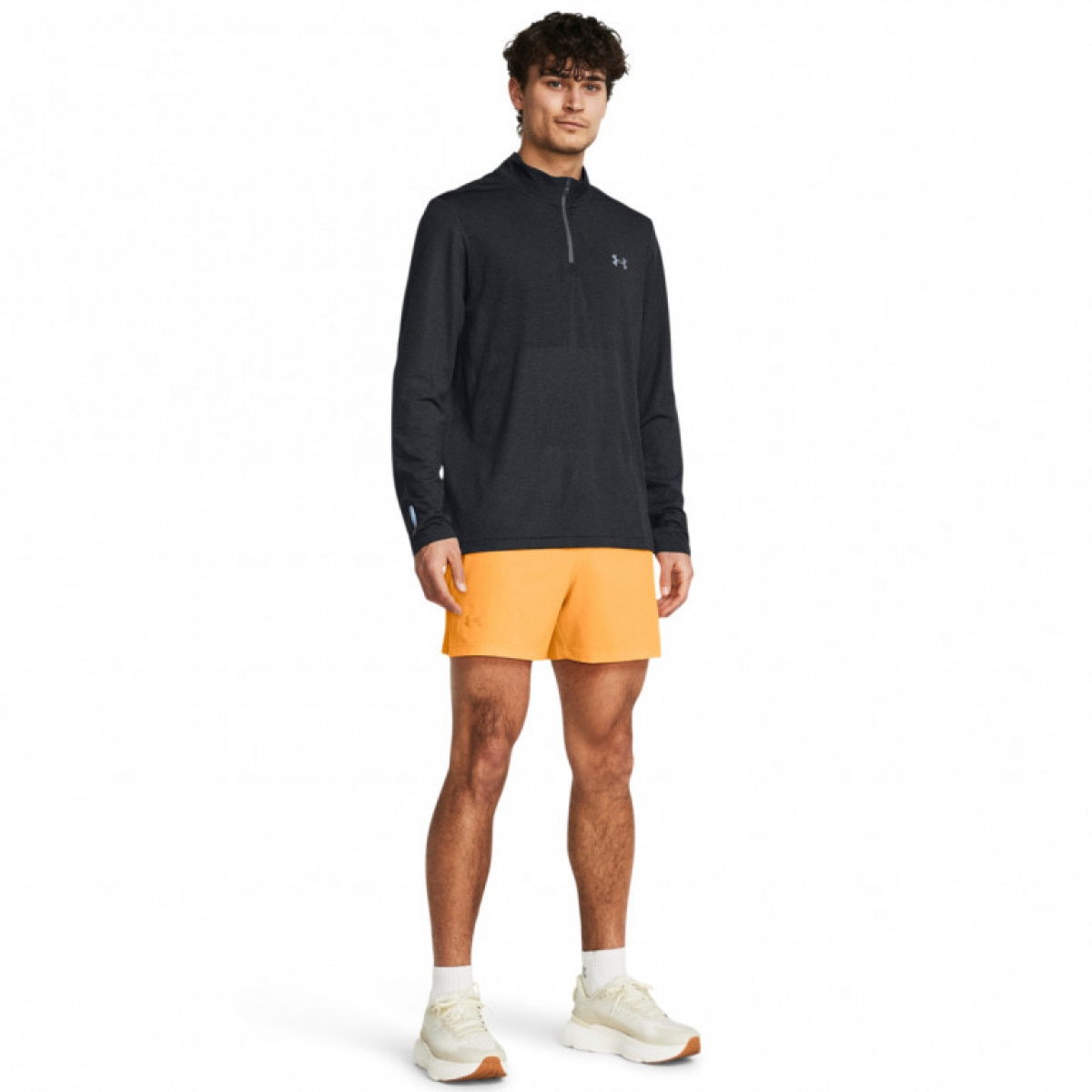 Męskie spodenki do biegania Under Armour UA Launch Pro 5'' Shorts - pomarańczowe