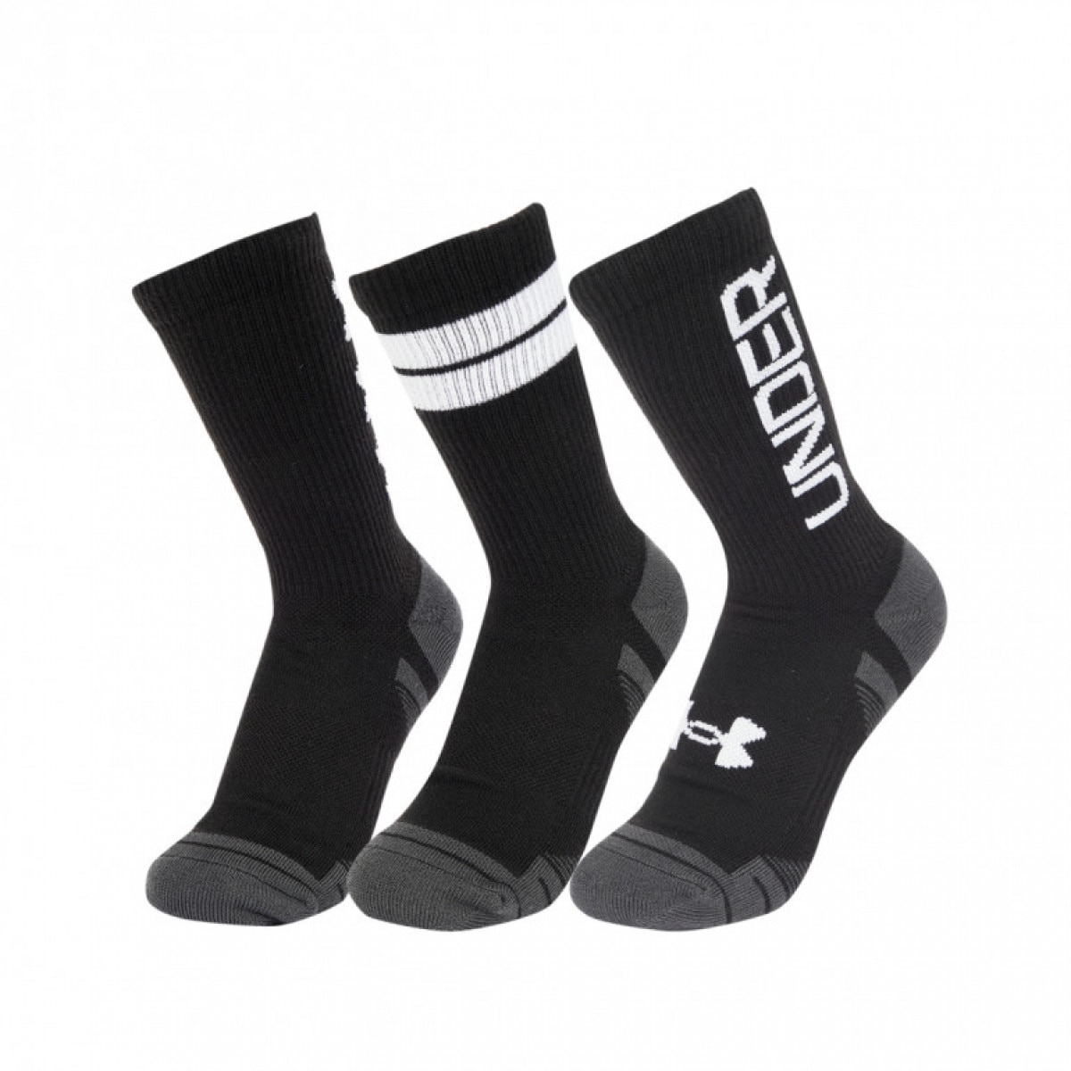 Skarpetki treningowe uniseks (3-pack) Under Armour UA Perf Tech Nov Crew - czarne