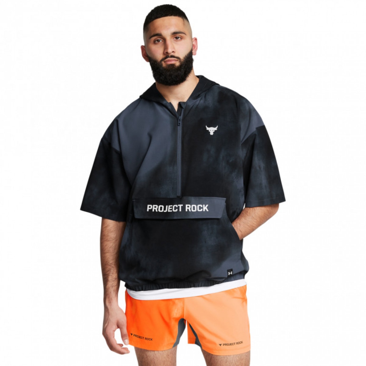 Męska kurtka treningowa Under Armour Project Rock Warm Up  Zip Jacket - szara