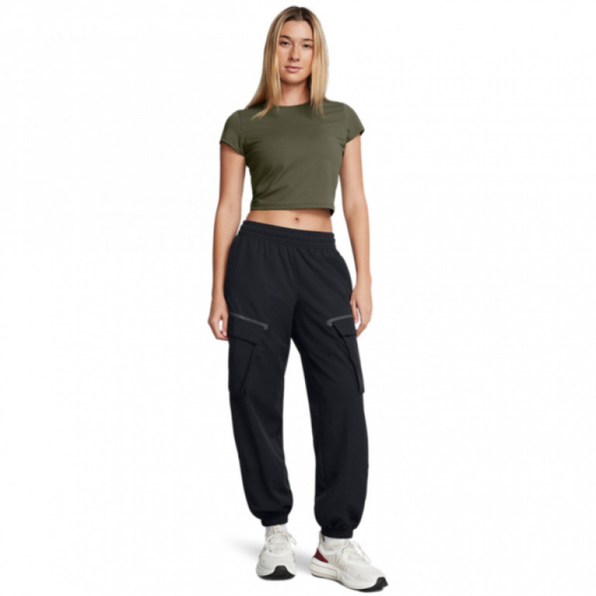 Damskie spodnie treningowe Under Armour Unstoppable Cargo Pant - czarne