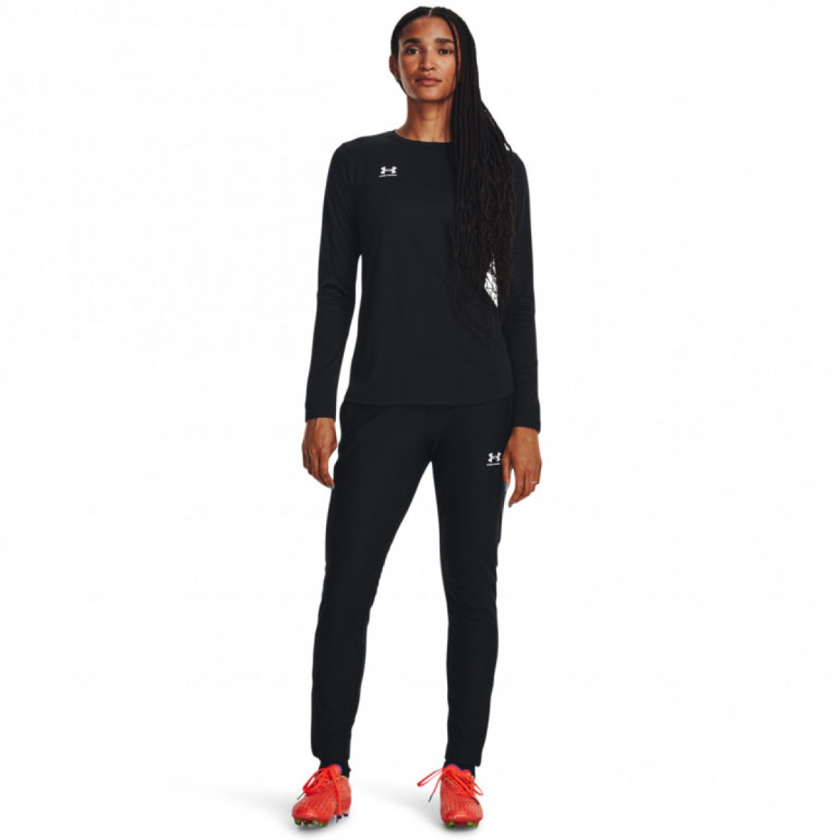 Damskie spodnie do piłki nożnej Under Armour UA W's Challenger Pique Pant - czarne