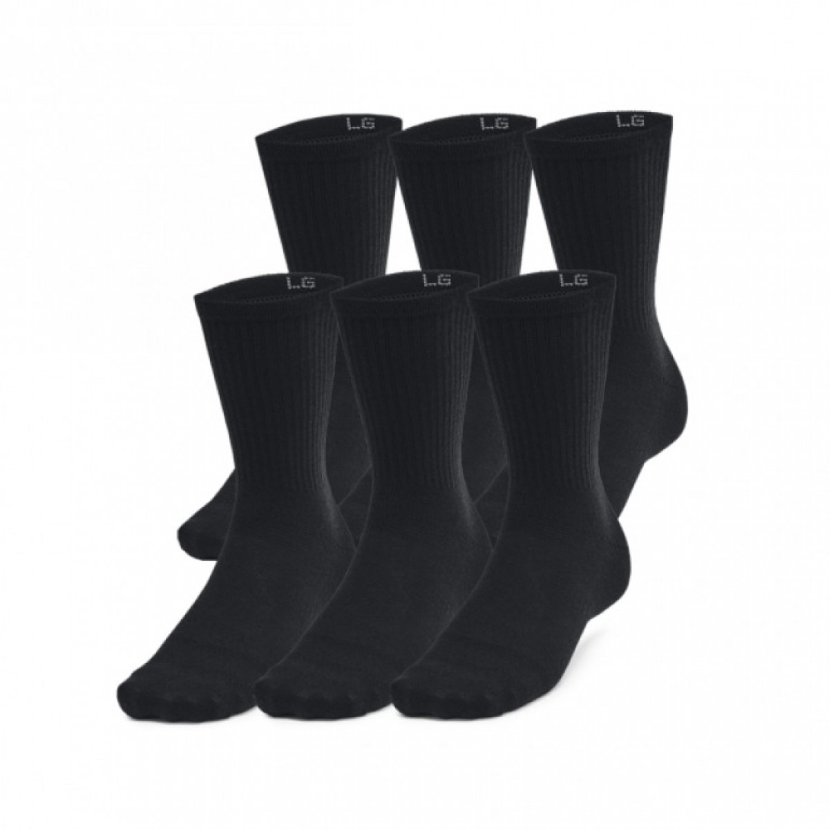 Skarpetki treningowe uniseks (6-pack) Under Armour UA Essential 6pk Crew - czarne
