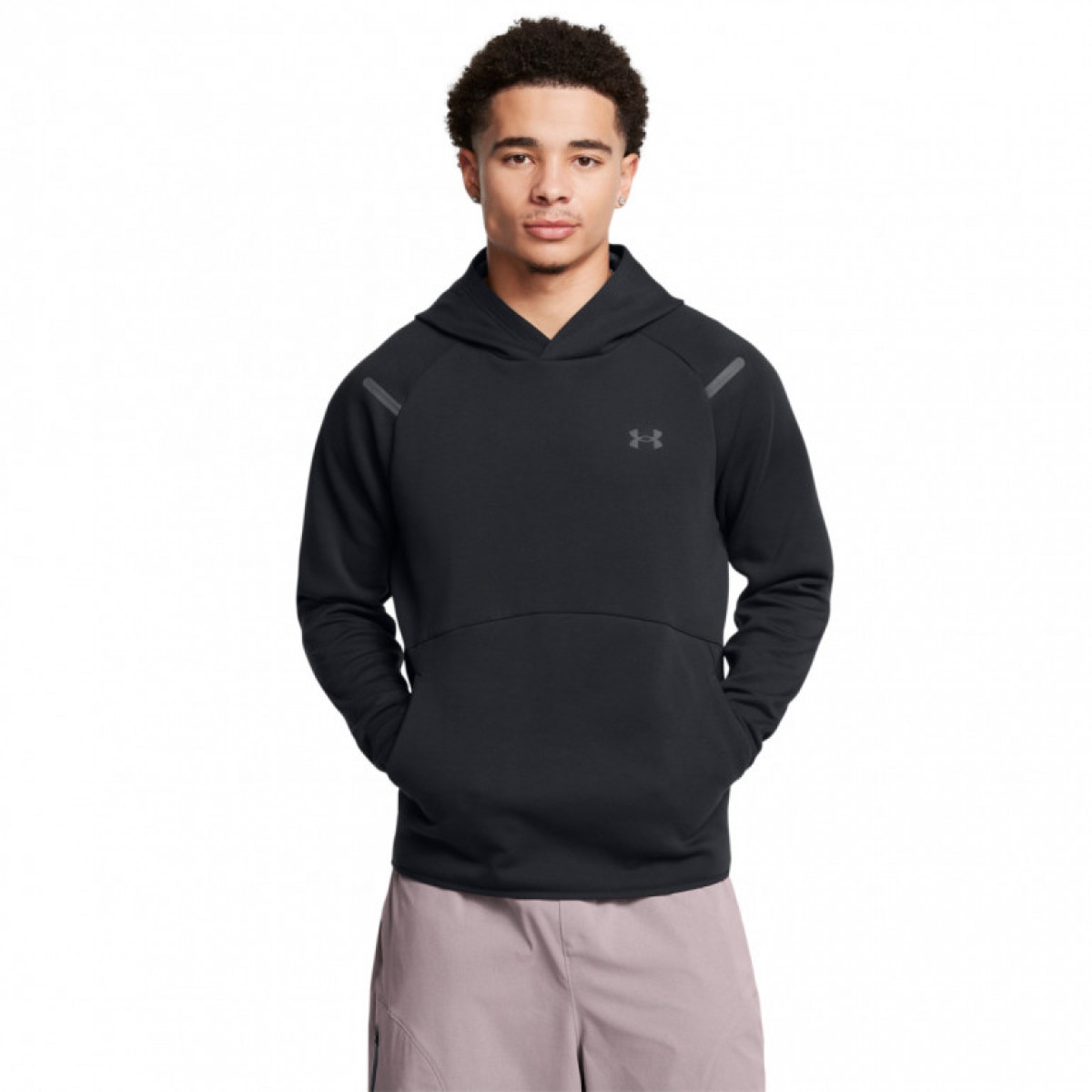 Męska bluza treningowa nierozpinana z kapturem Under Armour UA Unstoppable Flc Hd Eu - czarna