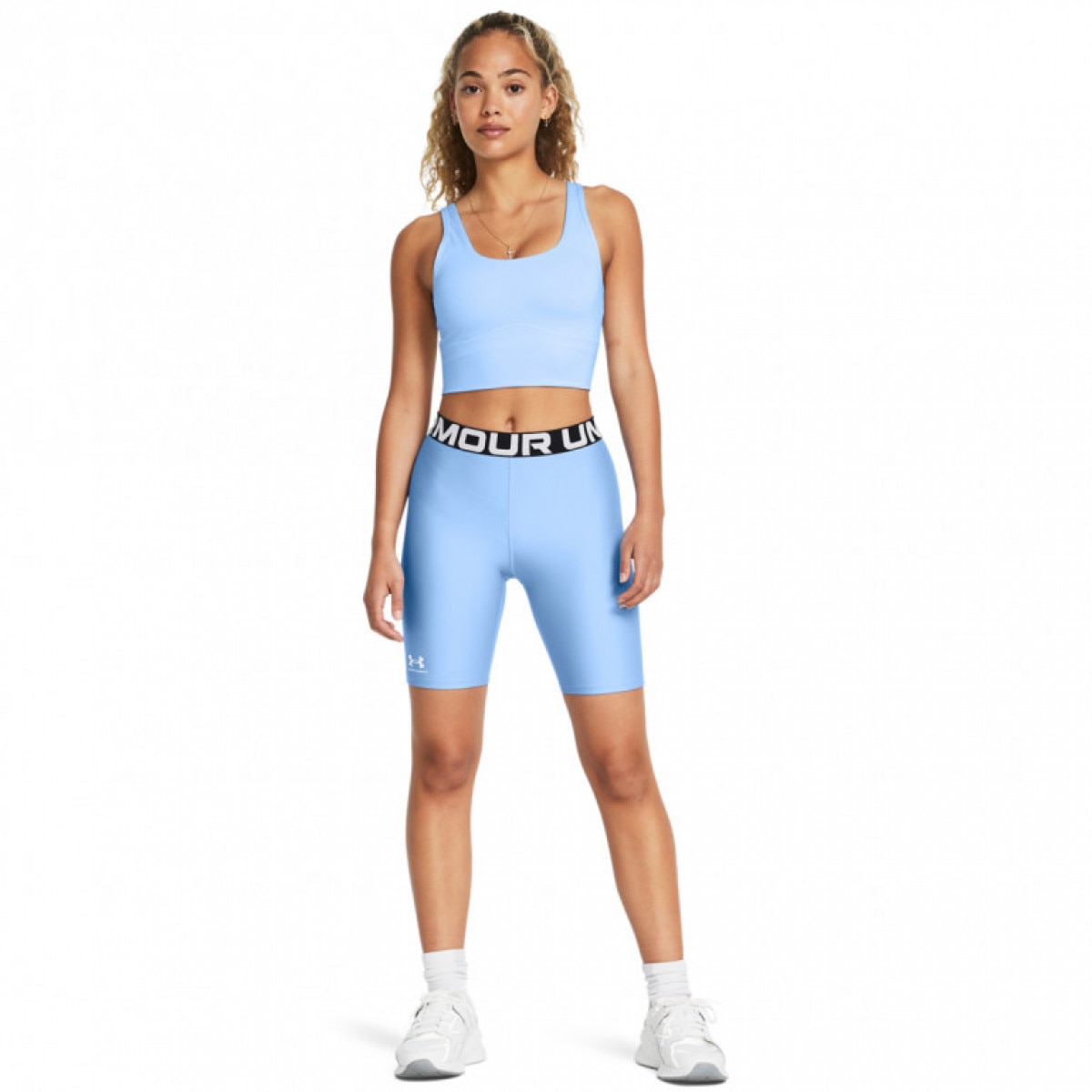 Damskie kolarki treningowe Under Armour UA Hg Authentics 8in Short - niebieskie