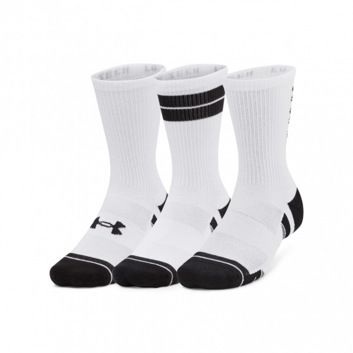 Skarpetki treningowe uniseks Under Armour UA Perf Tech Nov 3pk Crew - białe