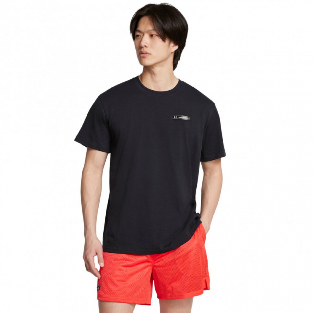 Męski t-shirt z nadrukiem Under Armour UA HW Armour Label SS - czarny