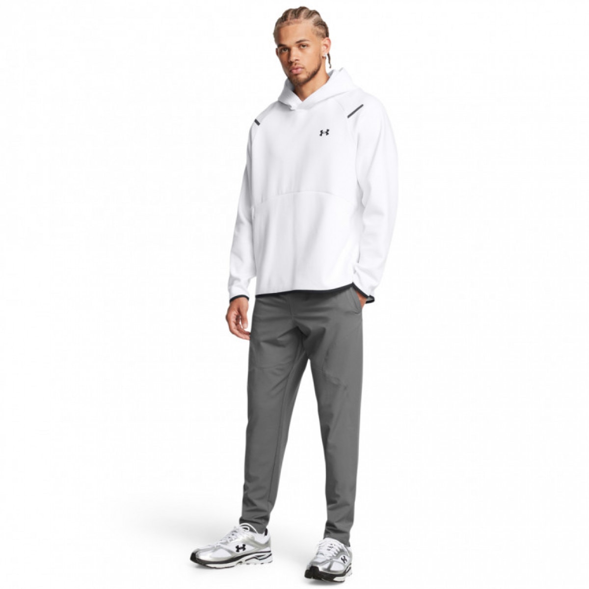 Męskie spodnie treningowe Under Armour UA Unstoppable Tapered Pants - szare