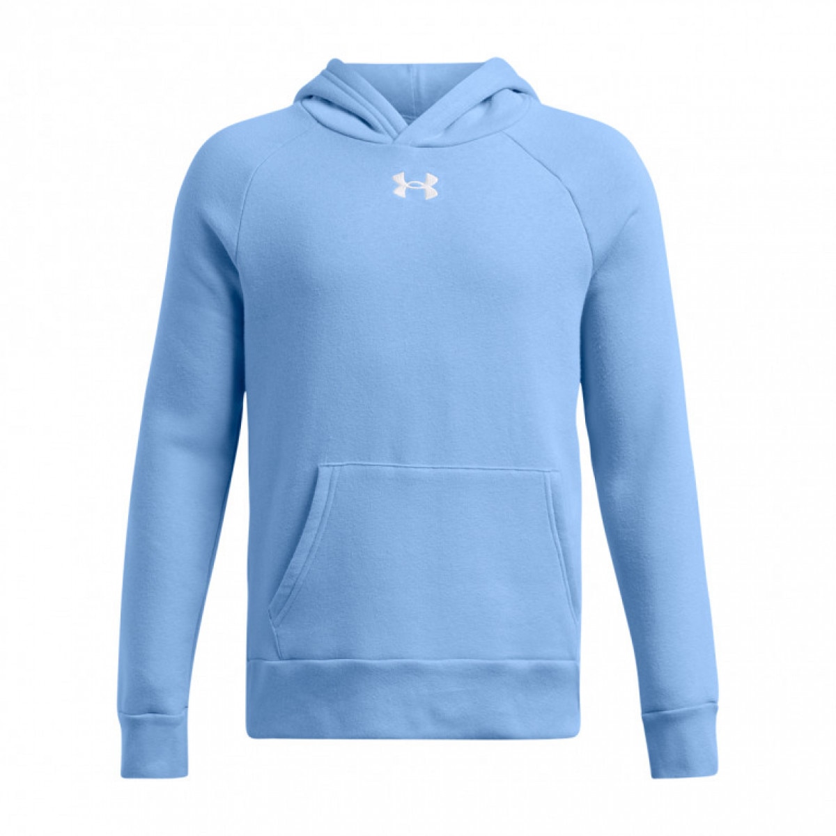Chłopięca bluza dresowa nierozpinana z kapturem Under ArmourUA Rival Fleece Hoodie - niebieska
