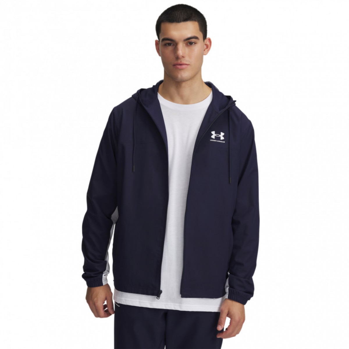 Męska kurtka wiatrówka Under Armour UA Rival Woven - granatowa