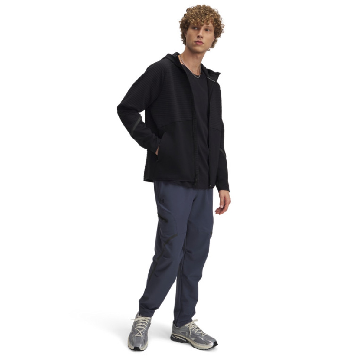 Męskie spodnie treningowe cargo UA Unstoppable Cargo Pant - szare