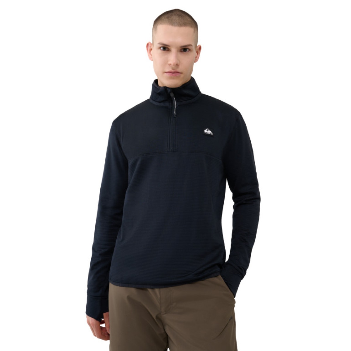 Męski polar nierozpinany bez kaptura Quiksilver Step Point HZ Fleece - szary