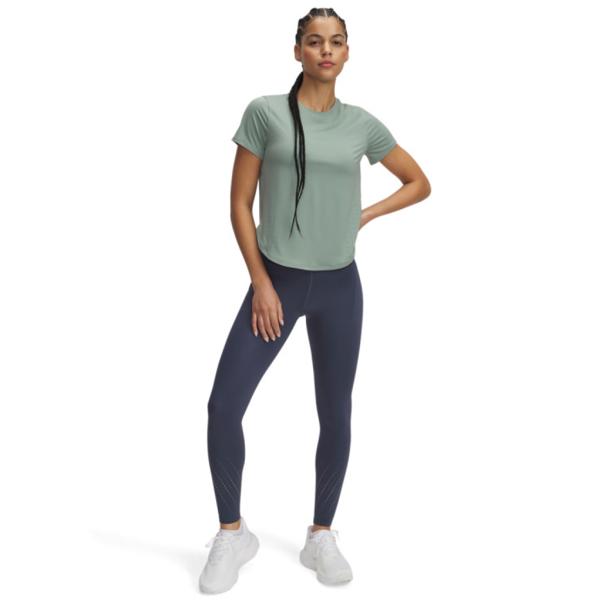 Damskie legginsy do biegania Under Armour UA Launch Elite Tights - szare