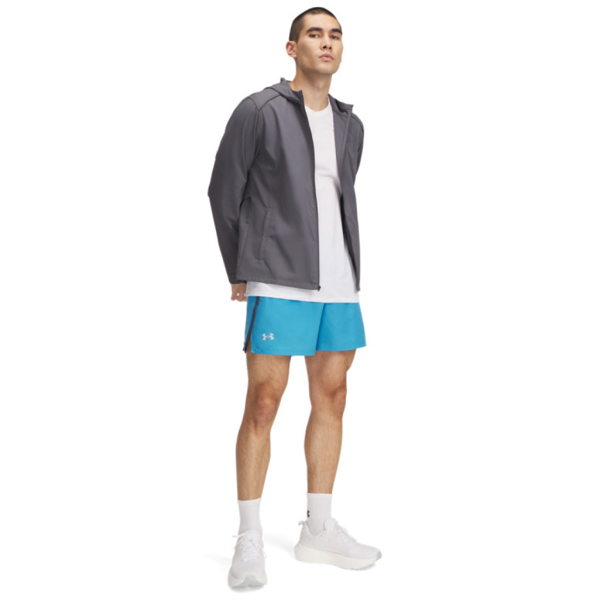 Męskie spodenki do biegania Under Armour UA Launch 5\'\' Short - niebieskie