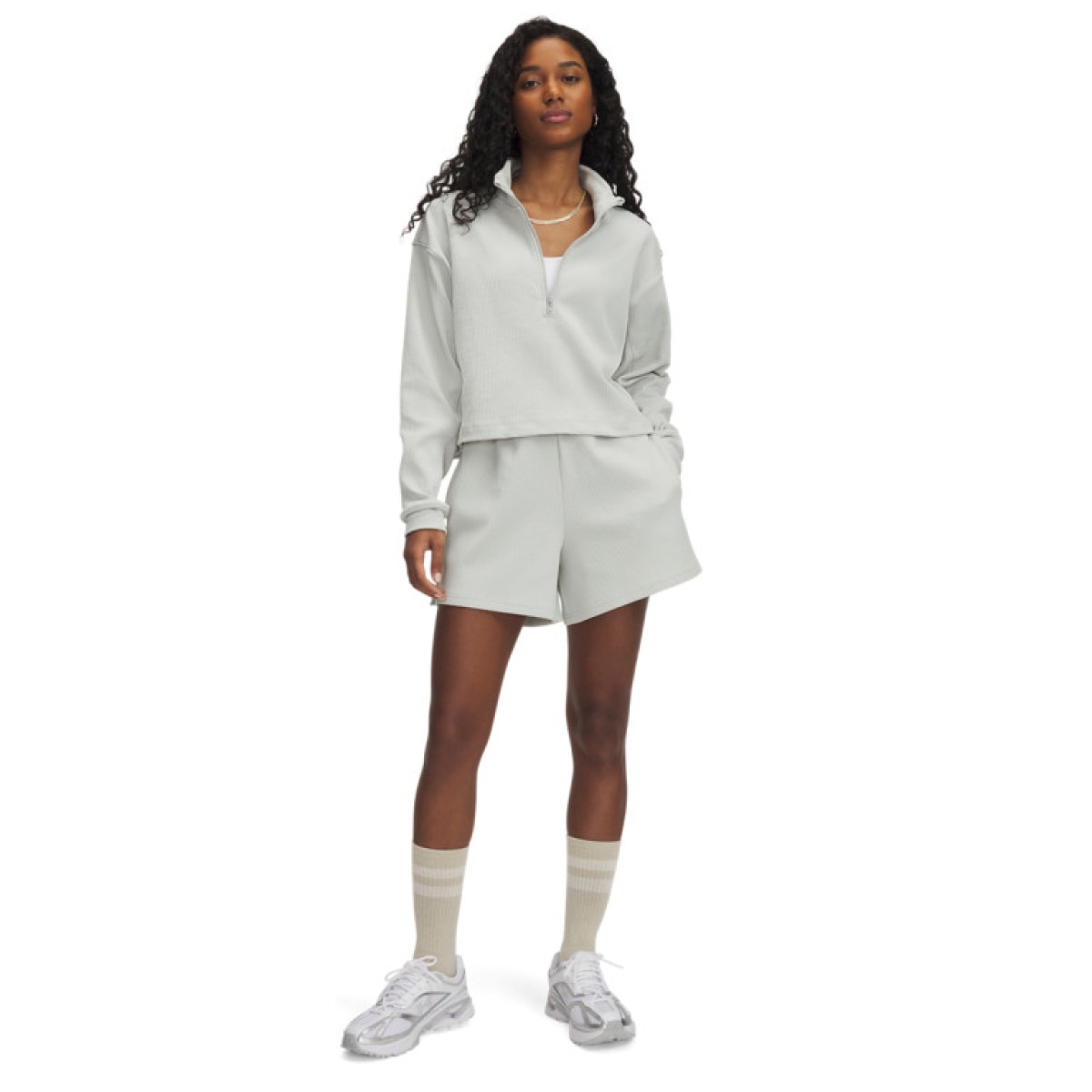 Damskie spodenki treningowe Under Armour UA Meridian Rib Short - zielone