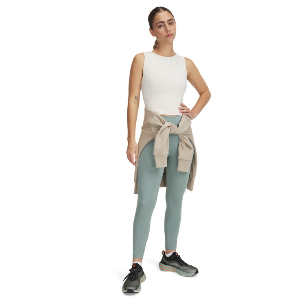 Damskie legginsy treningowe Under Armour Meridian Ankle Leg - zielone