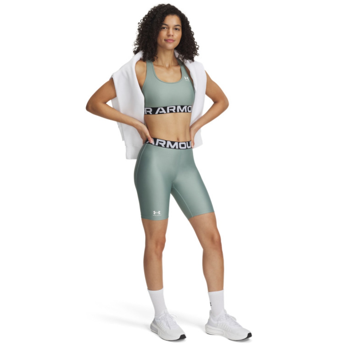 Damskie kolarki treningowe Under Armour UA HG 8in Short - zielone