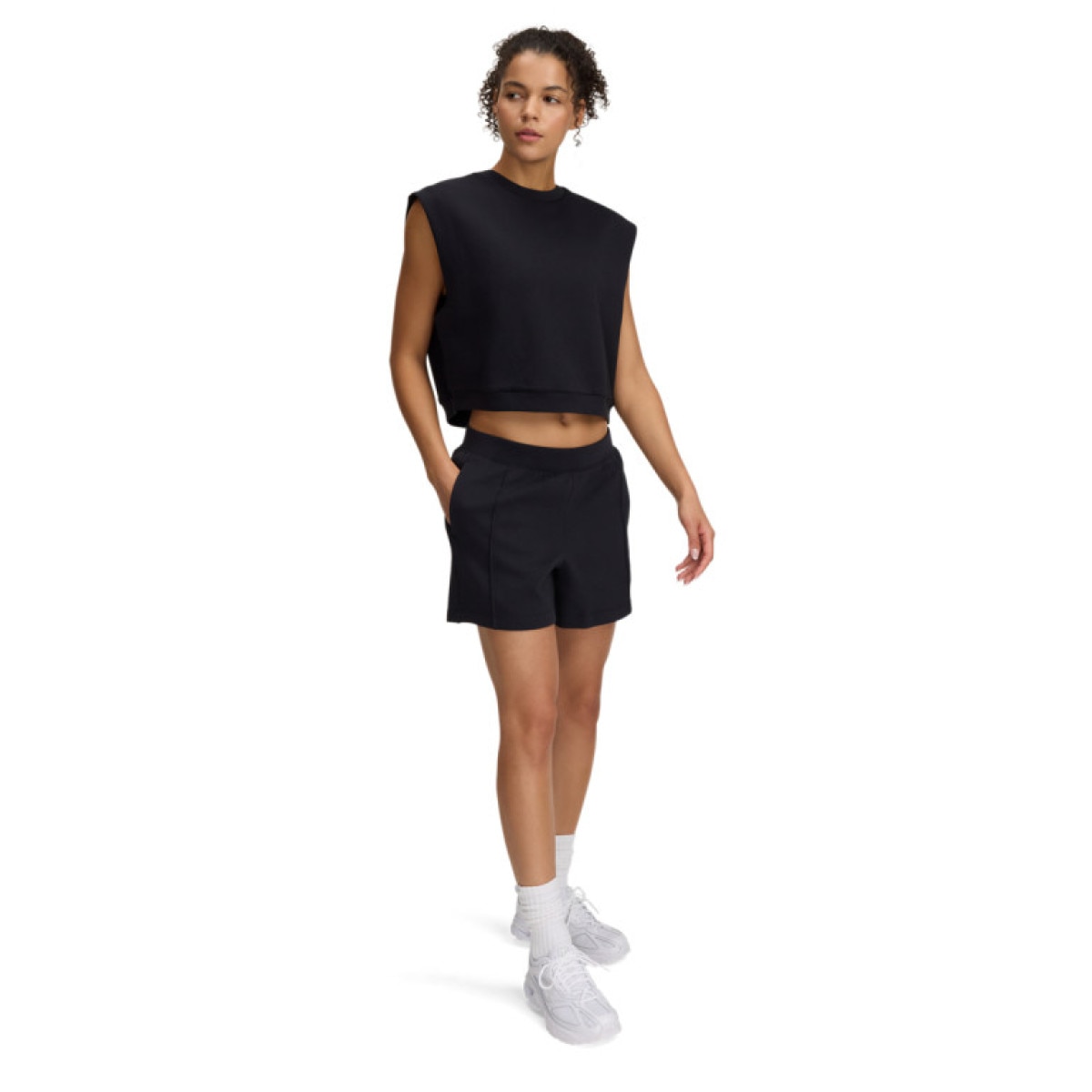 Damskie spodenki dresowe Under Armour UA Unstoppable Fleece Short - czarne