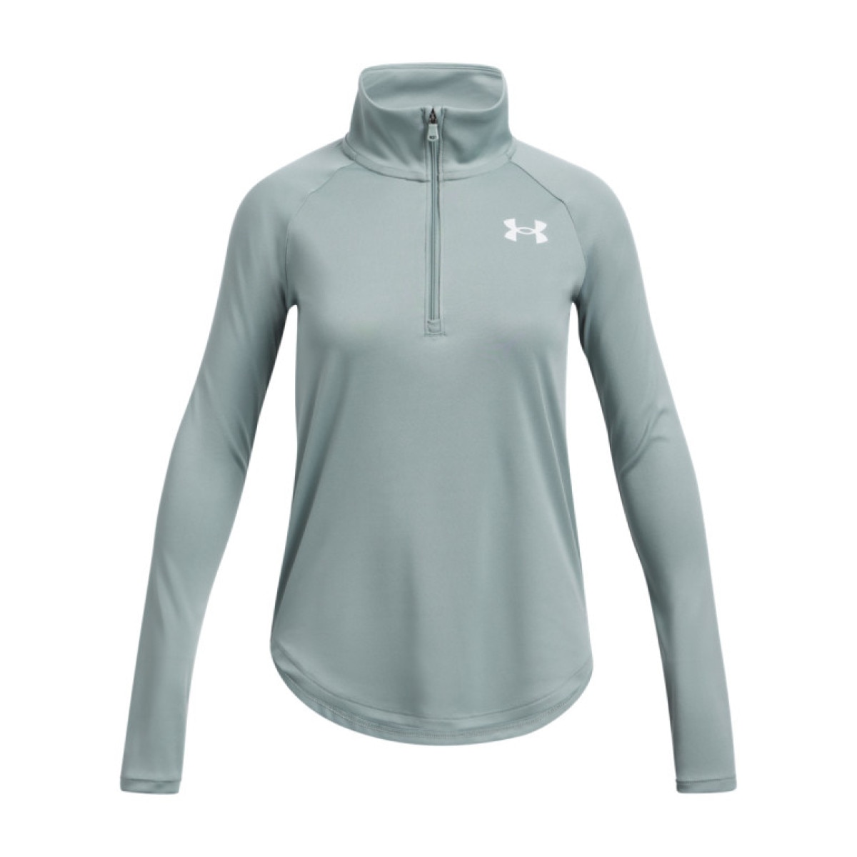 Dziewczęca bluza treningowa nierozpinana bez kaptura Under Armour Tech Graphic 1/2 Zip - zielona