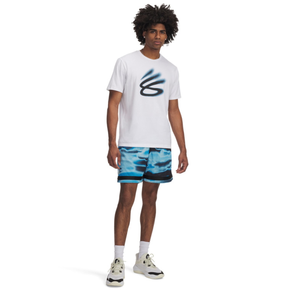 Męskie spodenki do koszykówki Under Armour Curry Statement Short II - niebieskie