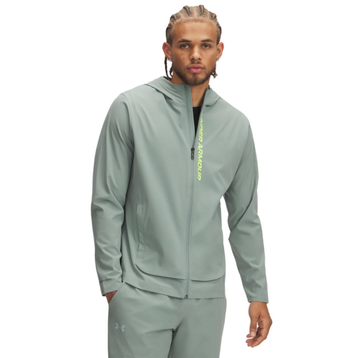 Męska kurtka do biegania Under Armour UA OutRun the STORM Jacket - zielona