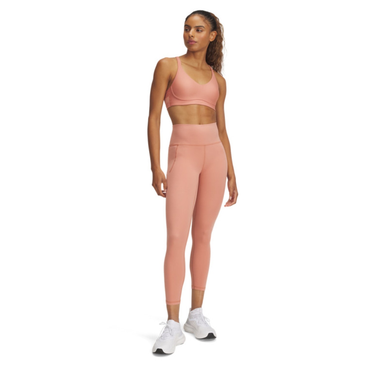 Damskie legginsy treningowe Under Armour Meridian Ankle Leg - różowe