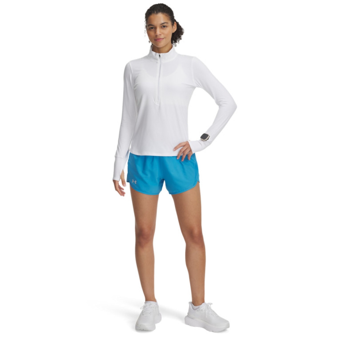 Damskie spodenki do biegania Under Armour UA Fly By 3\'\' Shorts - niebieskie