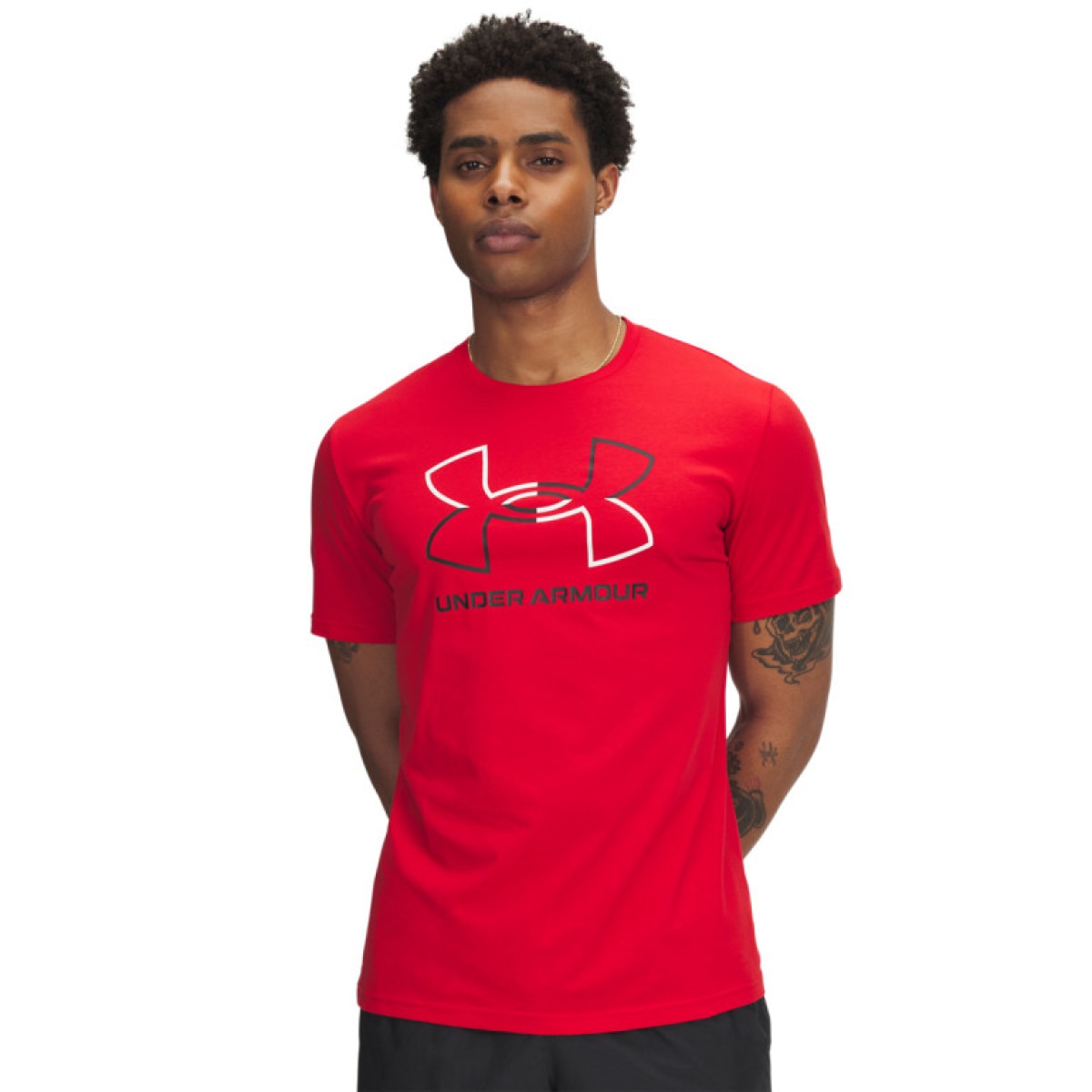 Męski t-shirt z nadrukiem Under Armour UA Gl Foundation Update Ss - czerwony