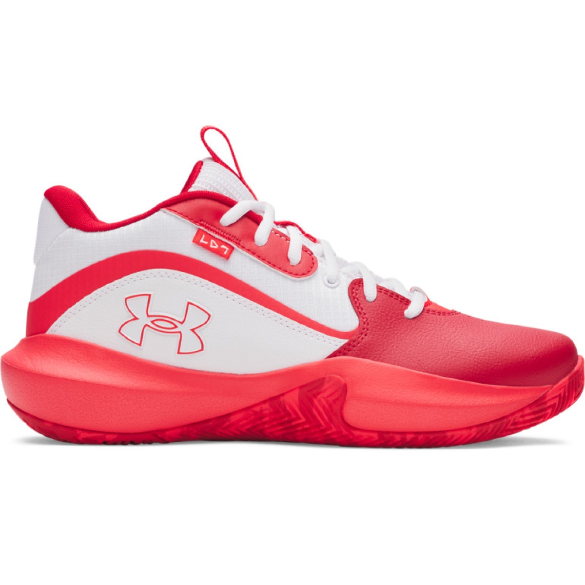 Buty do koszykówki uniseks Under Armour UA Lockdown 7 - czerwone