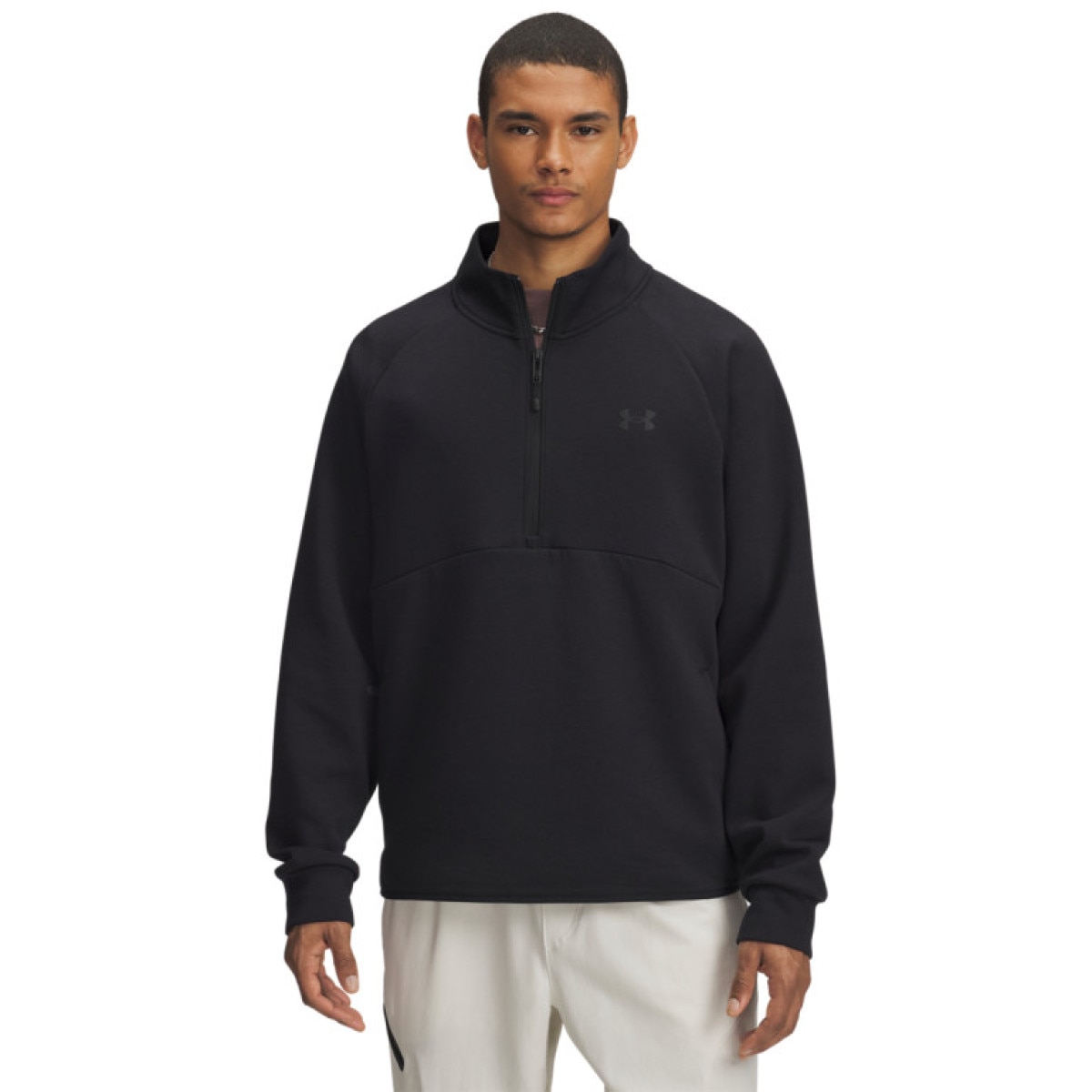 Męska bluza bez kaptura Under Armour UA Unstoppable Flc Half Zip - czarna
