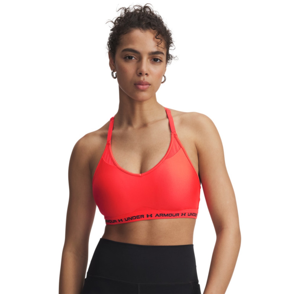 Biustonosz treningowy Under Armour UA Crossback Low Bra - czerwony