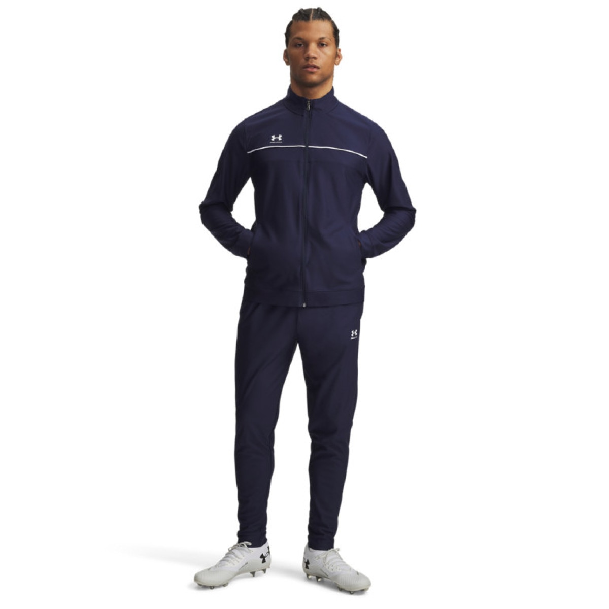 Męski dres komplet treningowy Under Armour UA M Challenger Tracksuit - granatowy