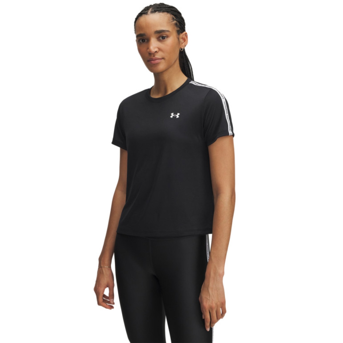 Damska koszulka treningowa Under Armour UA Tech WM Tape SS - czarna