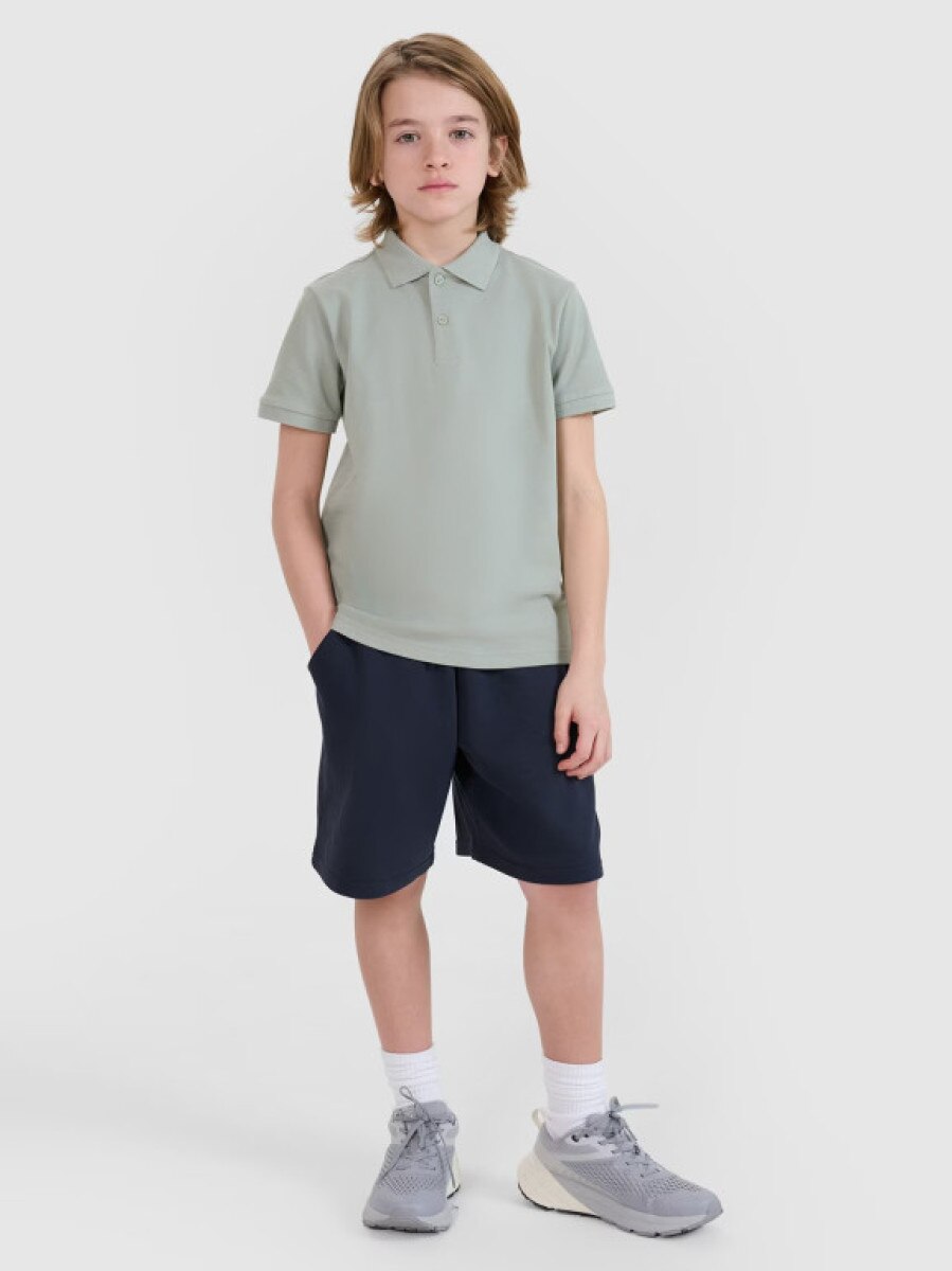 Chłopięce spodenki dresowe 4F 4FJWMM00TSHOM629 - granatowe