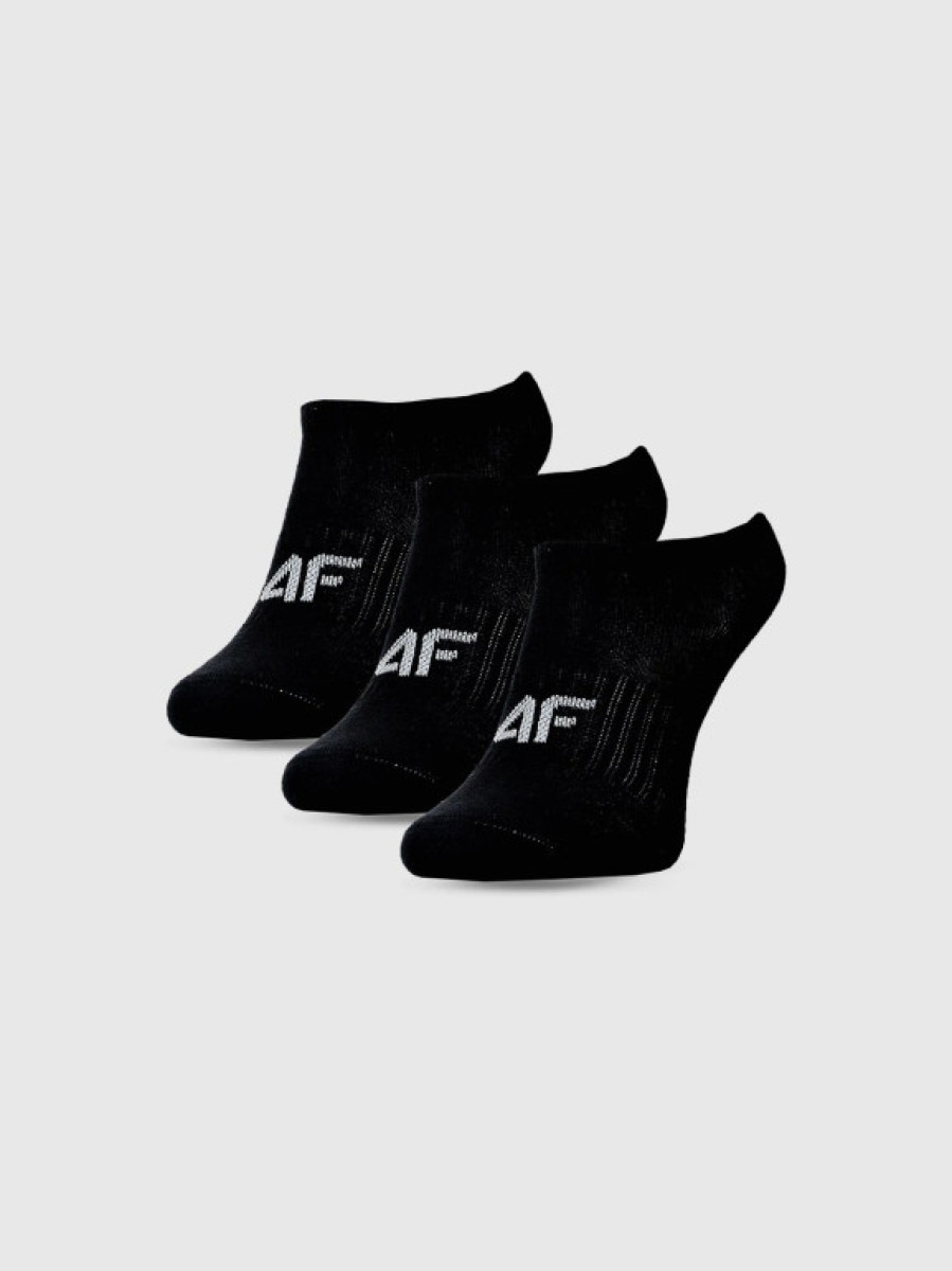 Dziewczęce skarpetki (3-pack) 4F 4FJWMM00USOCF496 - czarne