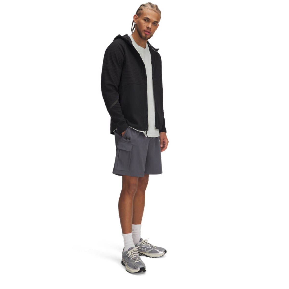 Męskie spodenki cargo Under Armour UA Vibe Woven Cargo Short - szare