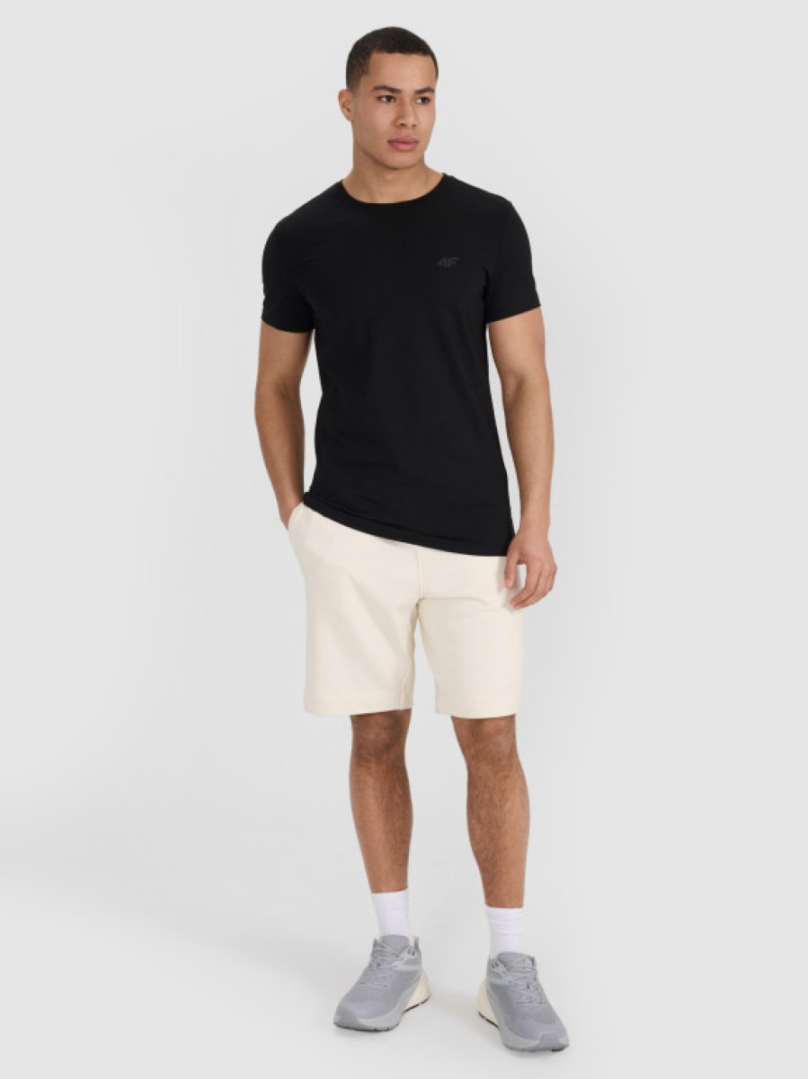 Męski t-shirt basic slim 4F 4FRMM00TTSHM3068 - czarny