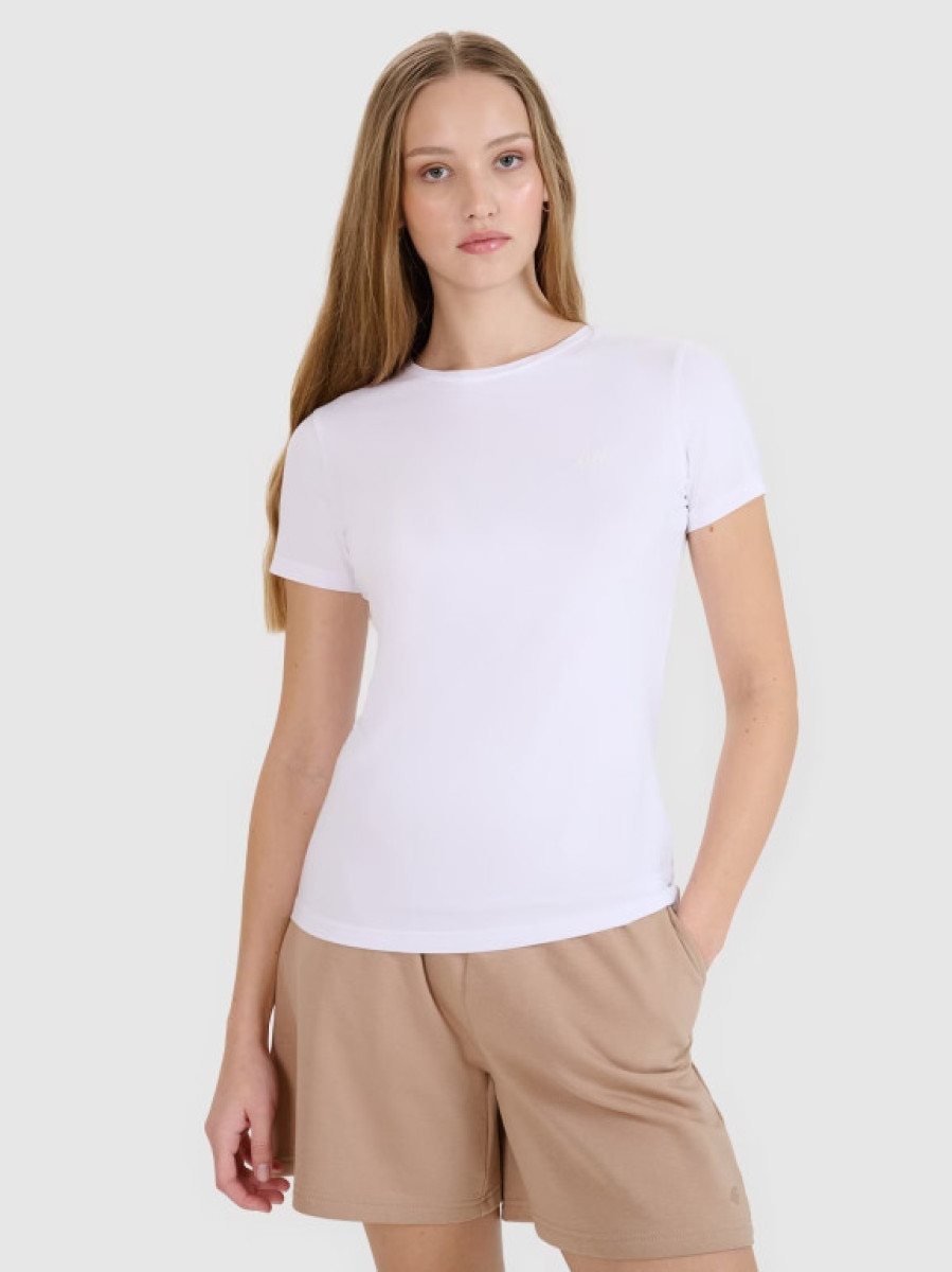 Damski t-shirt bez nadruku (2-pack) 4F 4FRMM00TTSHF2709 - multikolor