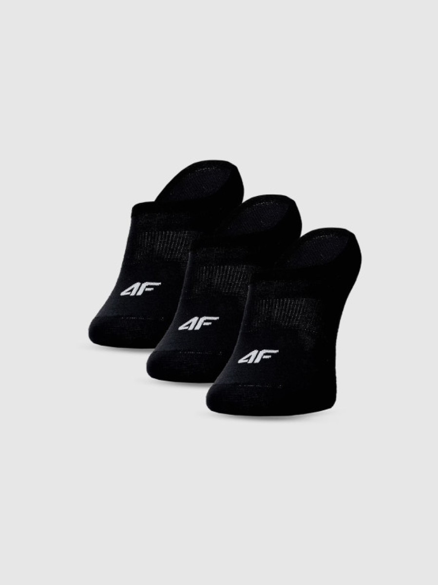 Męskie skarpetki stopki 4F (3-pack) 4FWMM00USOCM477 - czarne