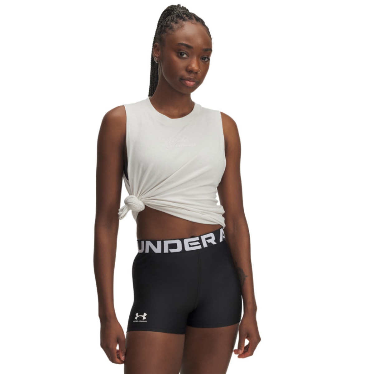 Damski top treningowy Under Armour UA Varsity Tank - beżowy