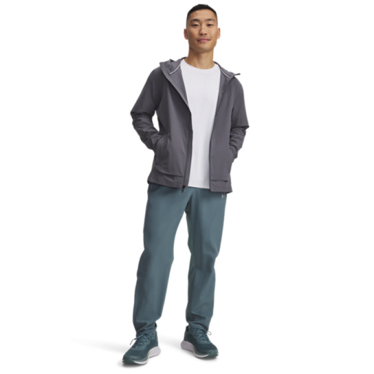 Męskie spodnie do biegania Under Armour UA Velociti Pro Storm Pants - zielone