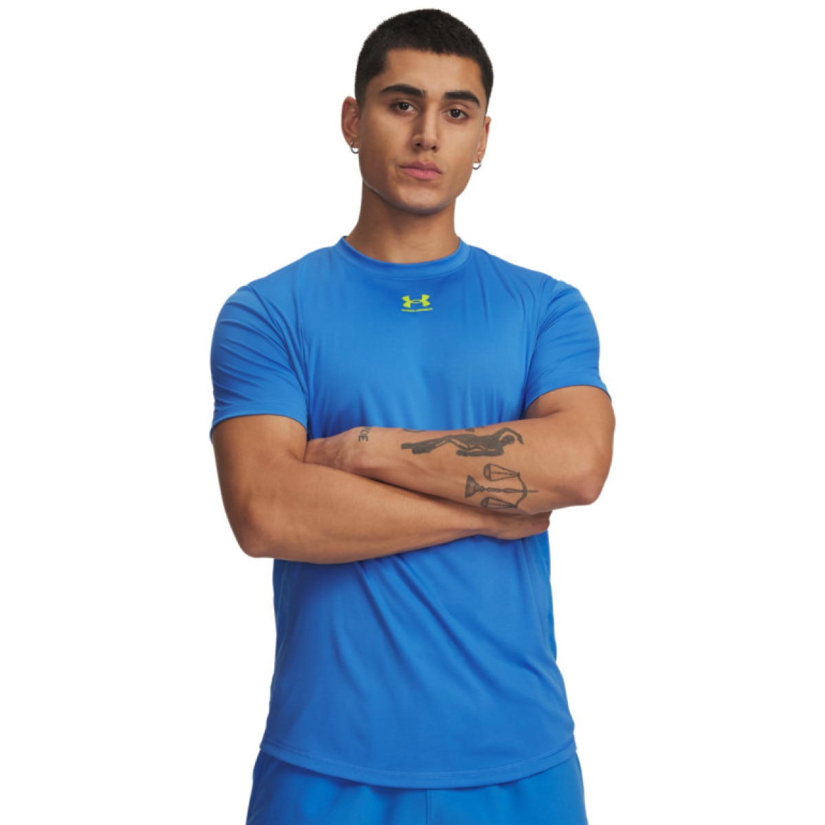 Męska koszulka piłkarska Under Armour UA M Challenger Pro SS - niebieska