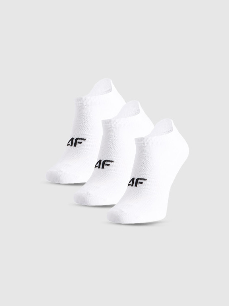 Chłopięce skarpetki treningowe (3-pack) 4F 4FJWMM00UFSOM261 - białe