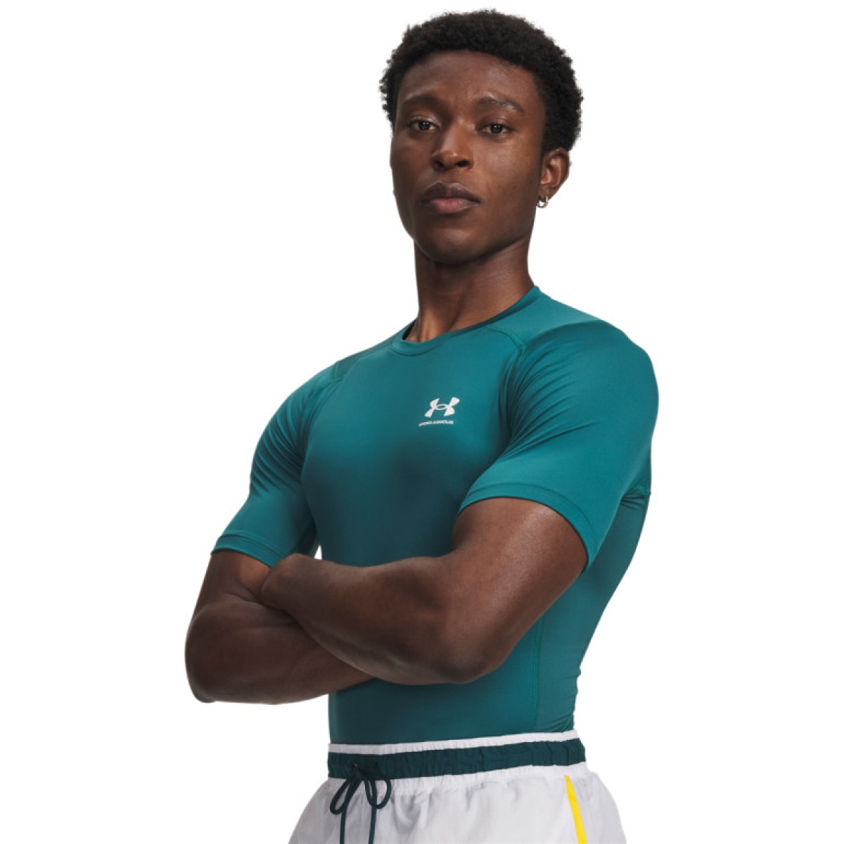 Męska koszulka treningowa Under Armour UA HG Armour Comp SS - zielona