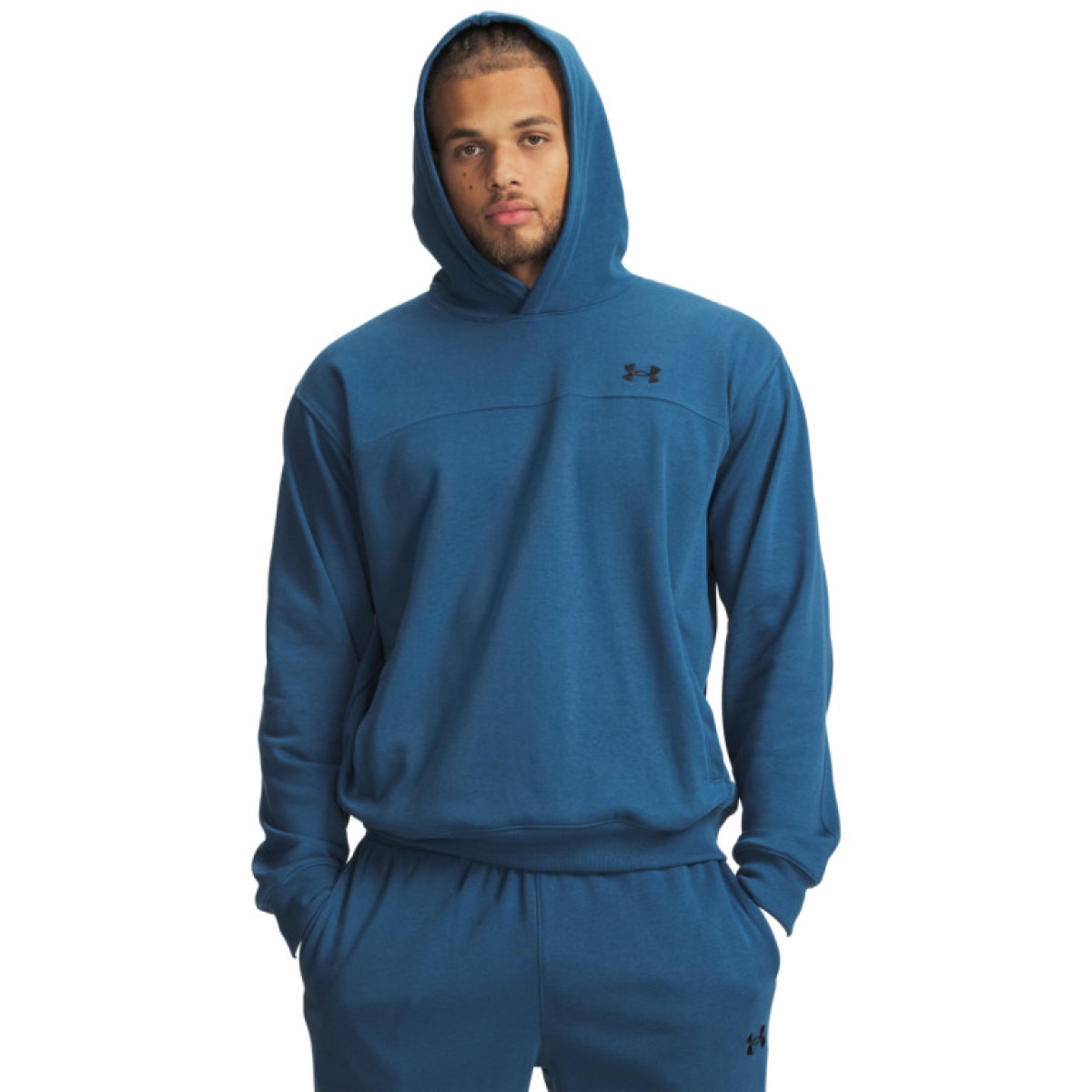 Męska bluza dresowa nierozpinana z kapturem Under Armour UA Rival Lightweight - niebieska