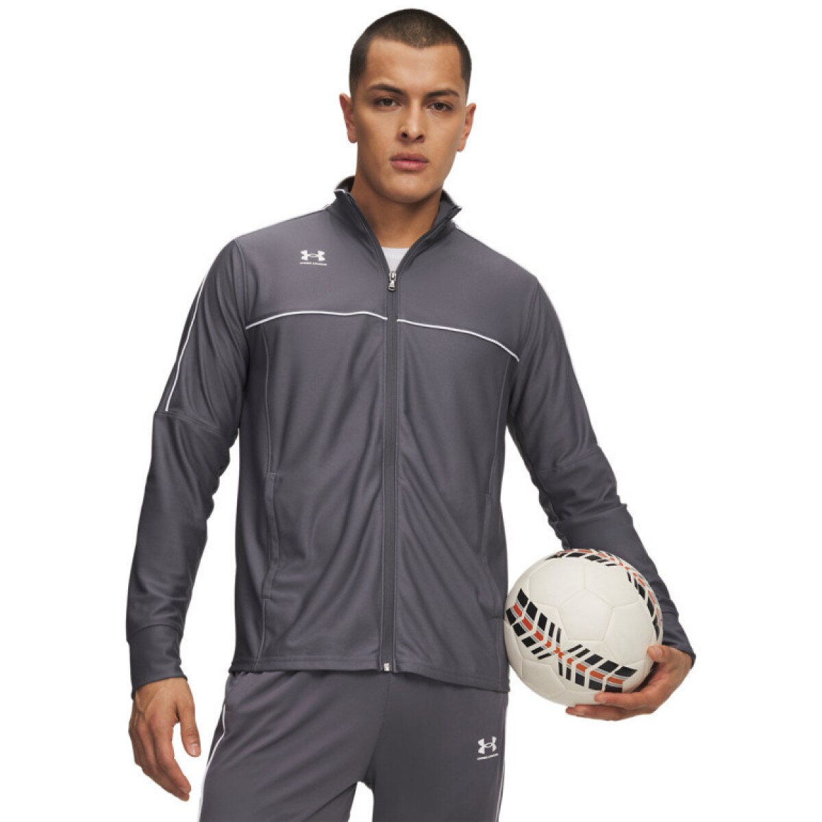Męska bluzka piłkarska Under Armour UA Challenger - szara