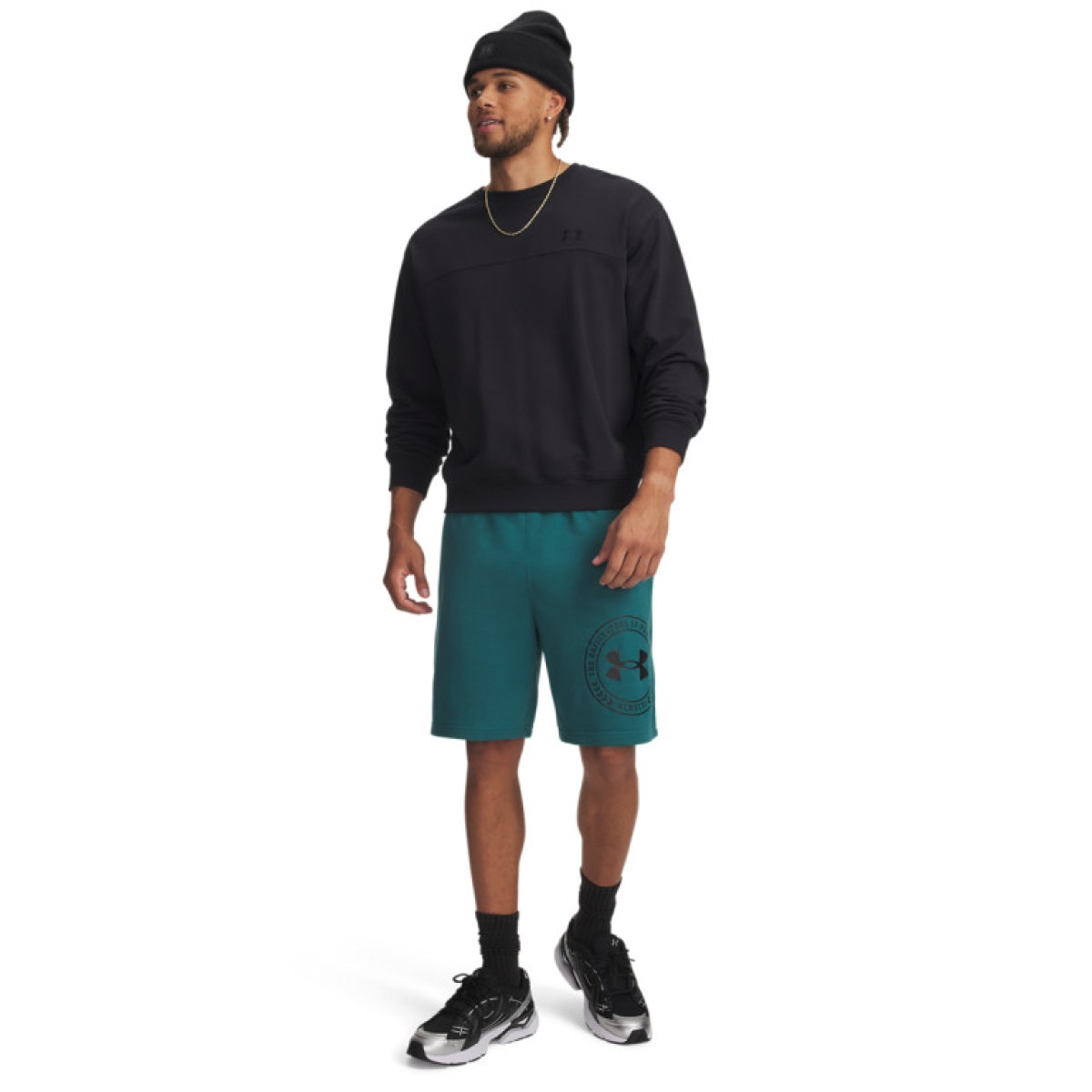 Męskie spodenki dresowe Under Armour UA Rival LW Graphic Shorts - zielone
