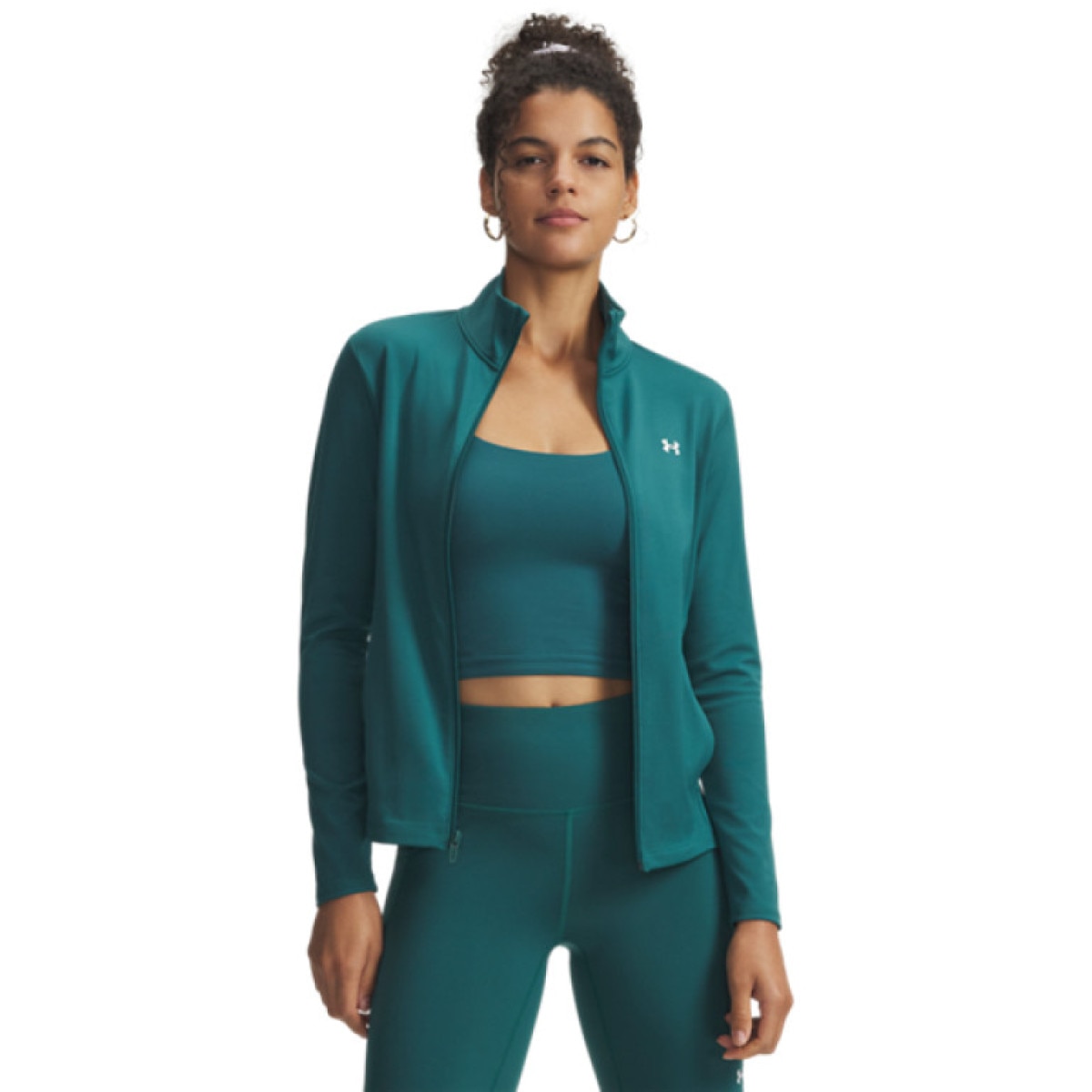 Damski longsleeve treningowy rozpinany Under Armour Motion Jacket Emea - zielony