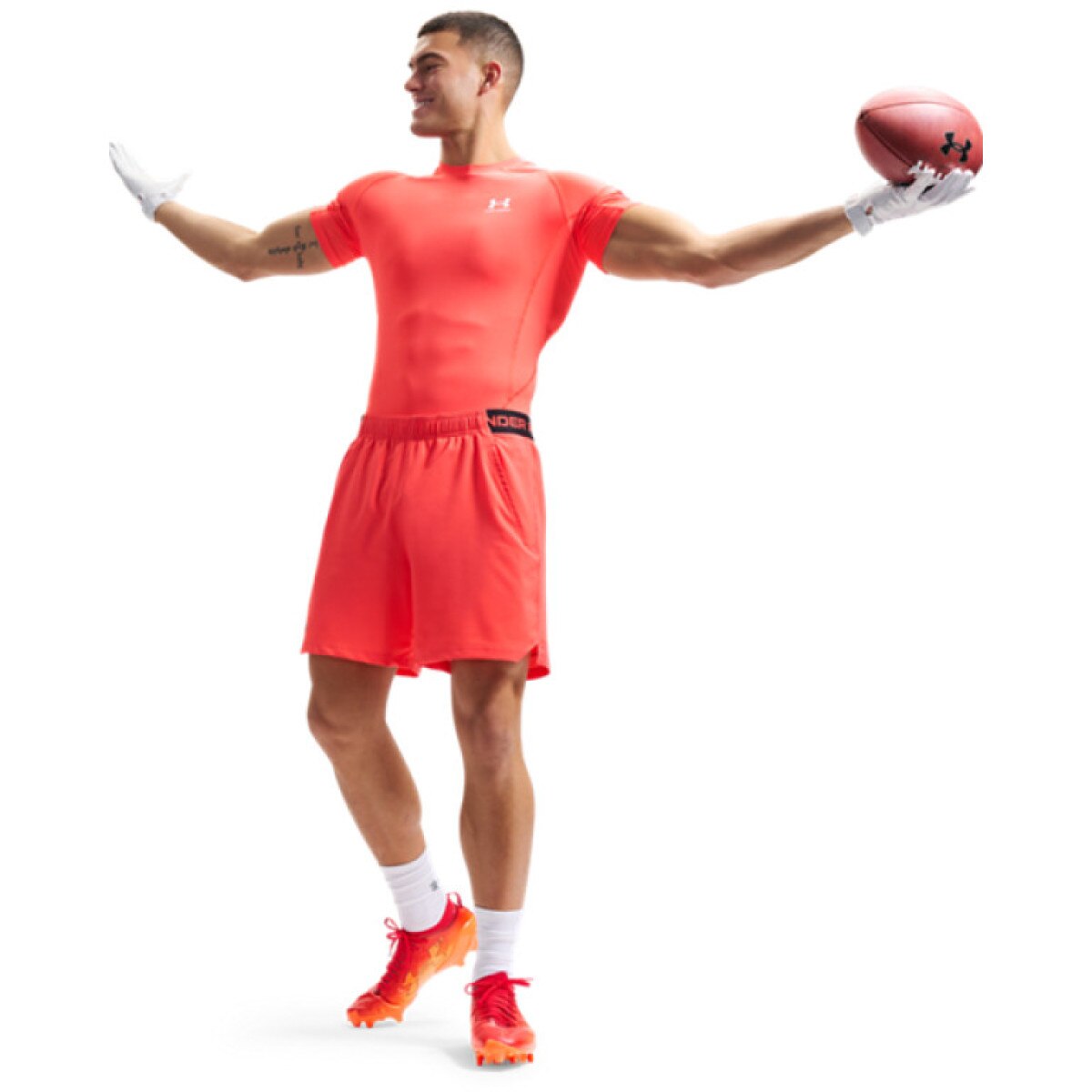 Męskie spodenki treningowe Under Armour UA Vanish Woven 6in Shorts - pomarańczowe