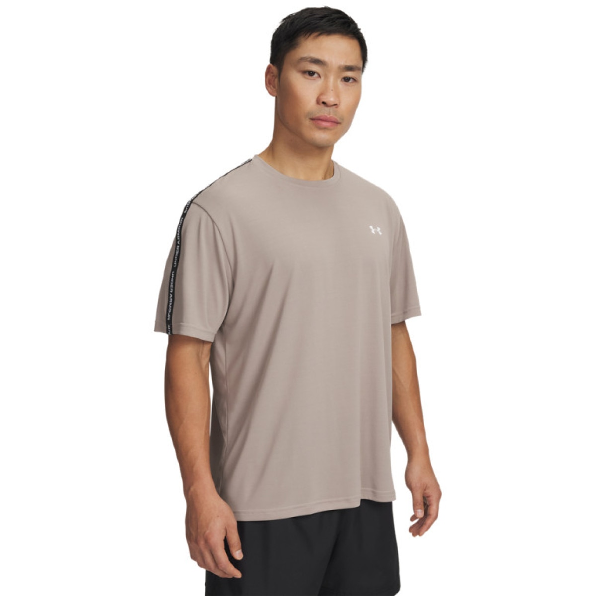 Męska koszulka treningowa Under Armour UA Tech Taping SS - beżowa